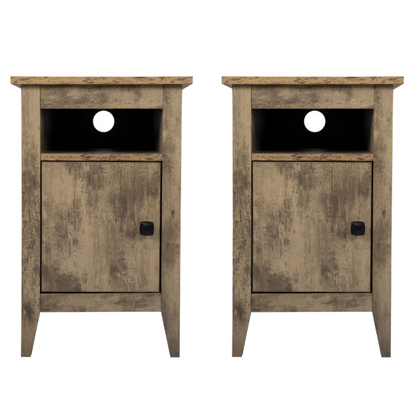 Millwood Pines Helvey Solid Wood Nightstand Wayfair